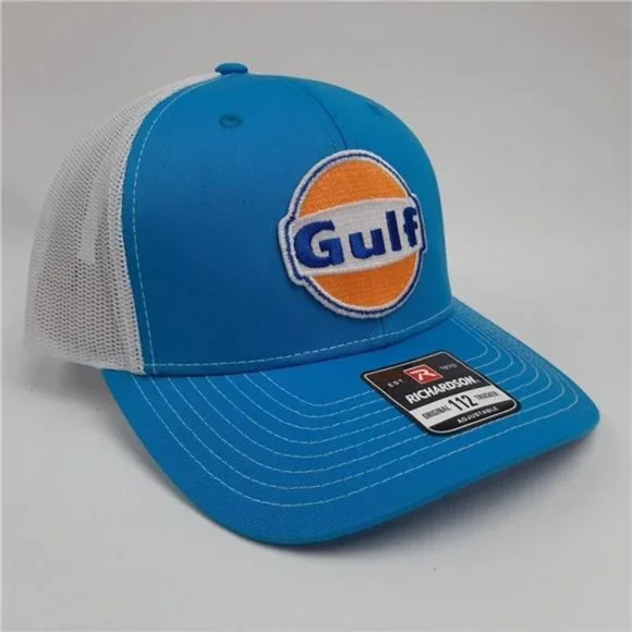 Retro Racing Gulf Oil Embroidered Patch Richardson 112 Trucker Cap Hat Snapback Retro Racing Gulf Oil Embroidered Patch | Mercari main image 4